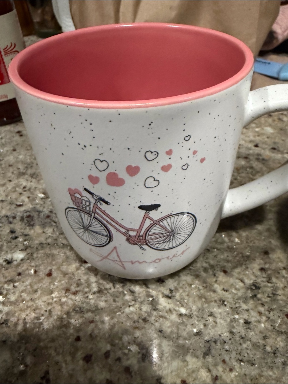Pink Interior Bicycle Heart Mug